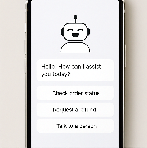 chatbot image on a phone